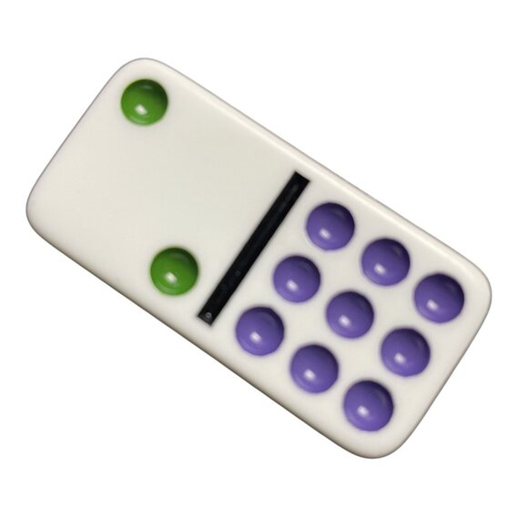 Double Twelve Dominoes Replacement Tile 2 9 Color Dot mq - Picture 2 of 3